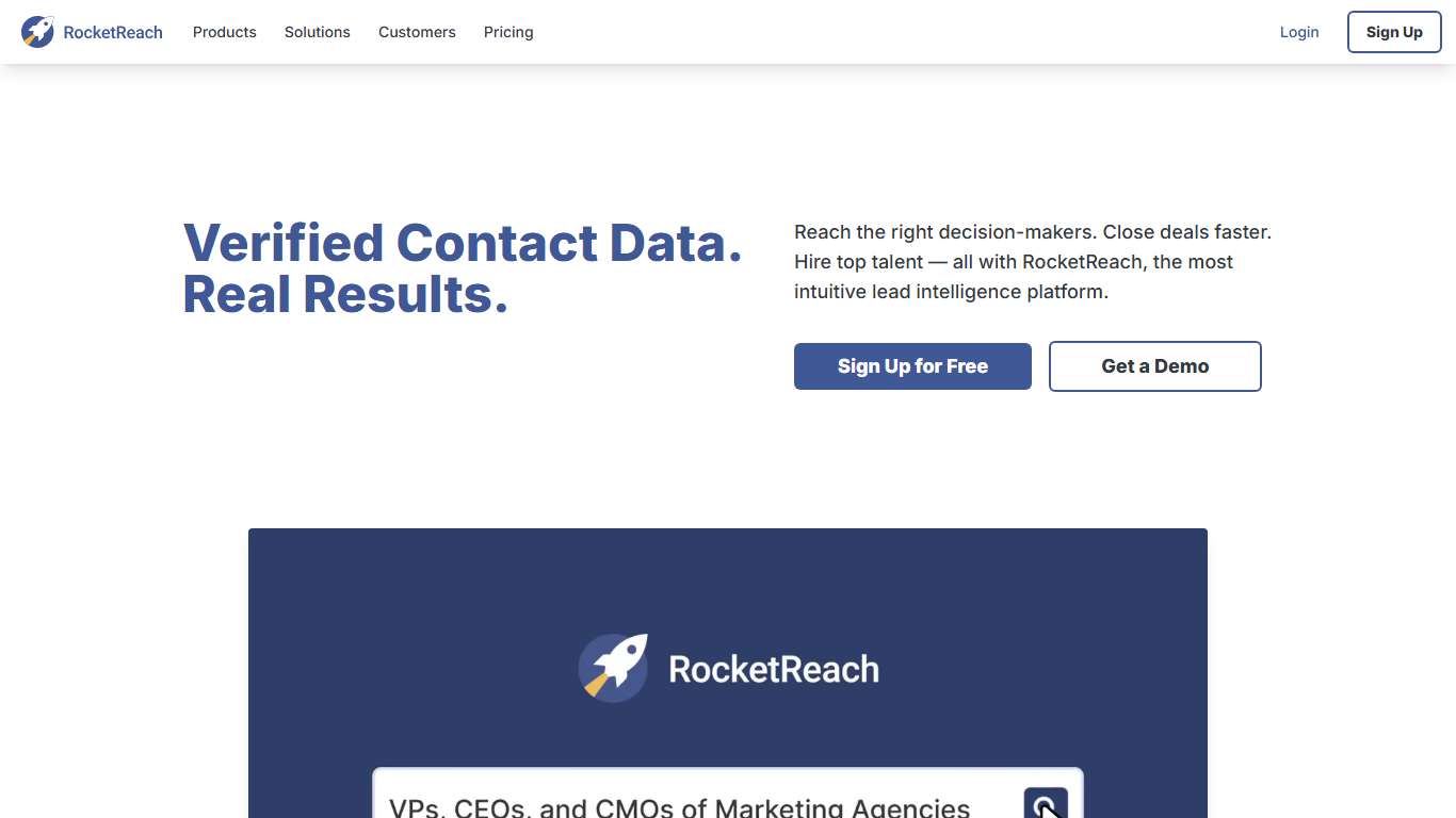 RocketReach Lead Intelligence: Phone and Email Finder