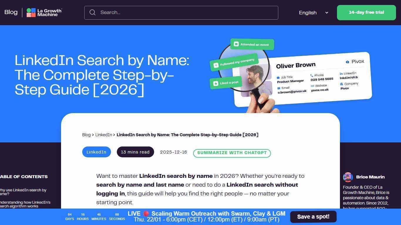 LinkedIn Search by Name: Complete Guide + Tips [2026]